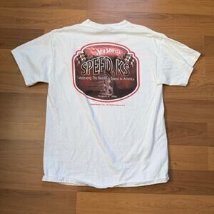 Men's Vintage 2006 Hot Wheels Need for Speed Kansas White Promo Shirt Sz Medium